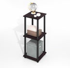 Furinno Simplistic Side Table Set of 2, End Table, Night Stand, Nightstand, Bedside Table, for Living Room, Bedroom, Dark Mocha