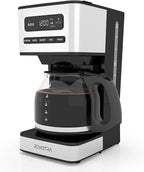 12-Cup Programmable Coffee Maker, Regular & Strong Brew Drip Coffee Machine, 1-4 Cup and Ice Coffee Setting, 24H Timer, Auto Shut-Off, Keep Warm, Pause & Serve