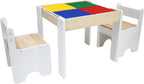 Teamson Kids - Wooden Multiactivity Table with Removable Tabletop for Storage | Reversible Tabletop, Storage Space