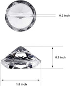 Boao 24 Pack Diamond Place Card Holders Acrylic Table Number Holder Card Stands Crystal Diamond Party Decorations Favor for Weddings Home Table(Clear)