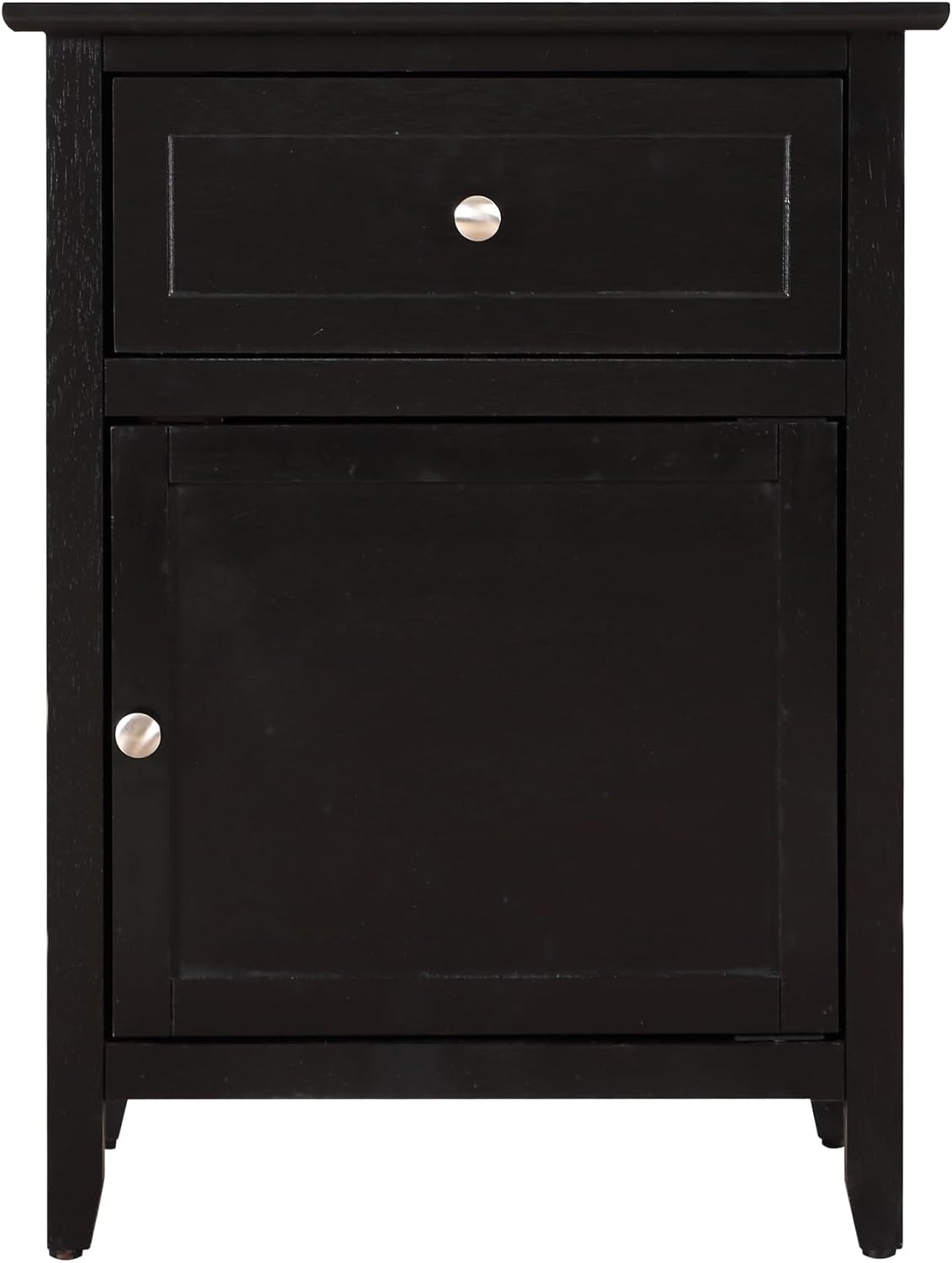 Stylish Transitional Black Nightstand for Bedrooms,for Small Spaces
