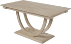 LUMISOL 6 Piece Dining Table Set for 6, Farmhouse Kitchen Dining Room Table Set with Recantgle Table and Upholstered Bench and Chairs, Light Natural