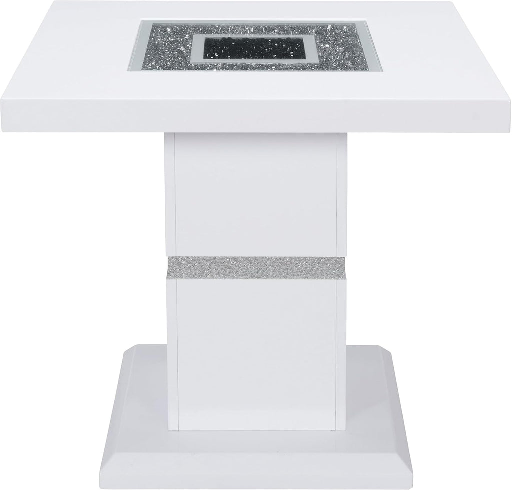 Global Furniture USA Monaco White End Table