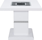 Global Furniture USA Monaco White End Table