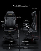 AutoFull M6 Gaming Chair, Ergonomic Office Chair with Ventilated Heating, AUTO Dynamic Tracking Lumbar Support, 6D Adjustable Armrests and Footrest