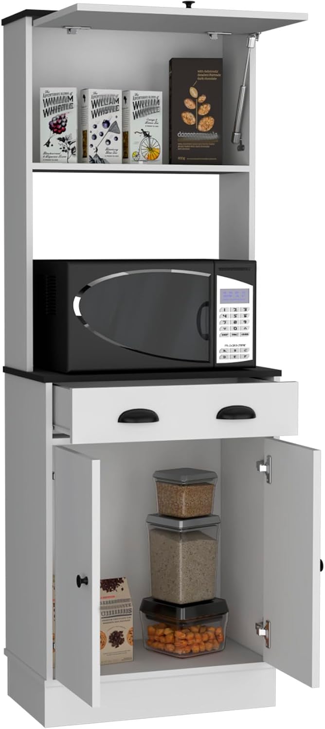 Tampa Kitchen Pantry with Drawer and 2 Cabinets