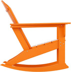 WestinTrends Dylan Outdoor Patio Poly Plastic Adirondack Rocking Chair, Orange