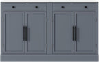 Kitchen Pantry with Drawer, Kitchen Storage Cabinet with 2 Doors 2 Adjustable Shelves for Kitchen, Living Room and Dining Room (Gray,2)