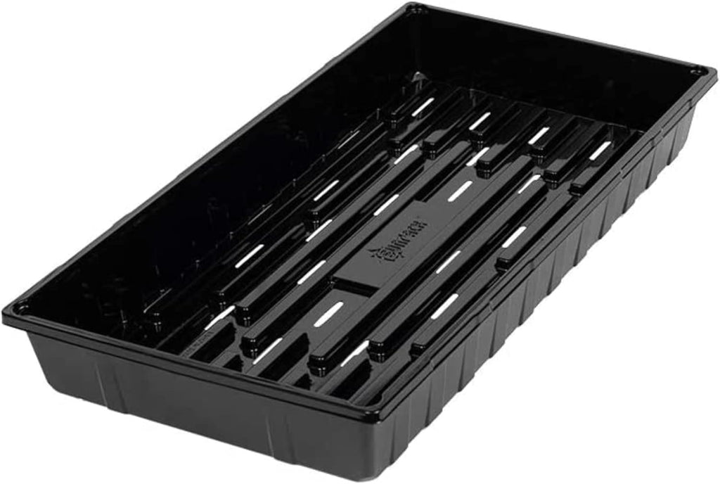 SUNPACK 10" x 20" Seed Starting Tray, Black, 2.5" - with Drainage Holes, Perfect for Greenhouses or Indoor Gardening - Ideal for Seedlings and Cuttings