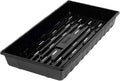 SUNPACK 10" x 20" Seed Starting Tray, Black, 2.5" - with Drainage Holes, Perfect for Greenhouses or Indoor Gardening - Ideal for Seedlings and Cuttings