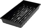 SUNPACK 10" x 20" Seed Starting Tray, Black, 2.5" - with Drainage Holes, Perfect for Greenhouses or Indoor Gardening - Ideal for Seedlings and Cuttings