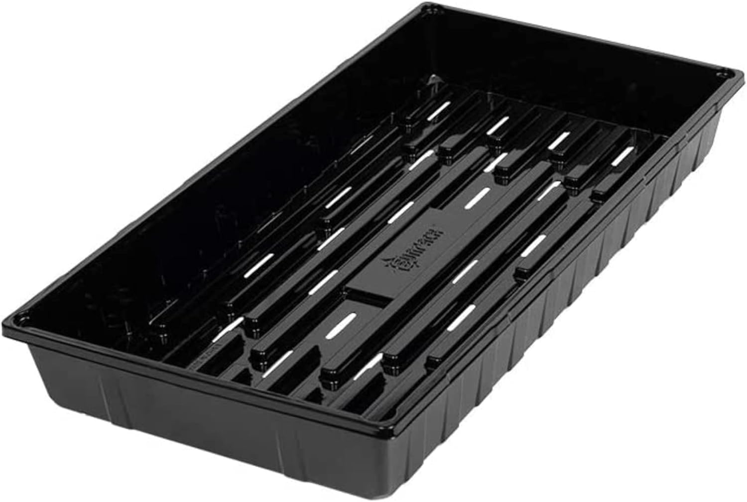 SUNPACK 10" x 20" Seed Starting Tray, Black, 2.5" - with Drainage Holes, Perfect for Greenhouses or Indoor Gardening - Ideal for Seedlings and Cuttings