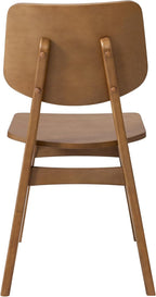 Alaterre Furniture Calais Dining – Mid Century Modern Set of 2 Dining Chairs – Solid Wood Chair Set with Minimalist Design for Dining Room or Kitchen (Warm Pecan Finish)