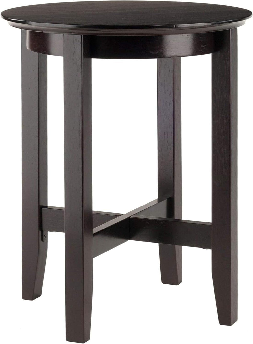 HomeStock Boldly Bohemian End Table - Artistic Design with Rich Espresso Finish, Perfect Accent Piece for Eclectic or Contemporary Interiors