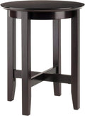 HomeStock Boldly Bohemian End Table - Artistic Design with Rich Espresso Finish, Perfect Accent Piece for Eclectic or Contemporary Interiors