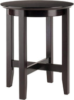 HomeStock Boldly Bohemian End Table - Artistic Design with Rich Espresso Finish, Perfect Accent Piece for Eclectic or Contemporary Interiors
