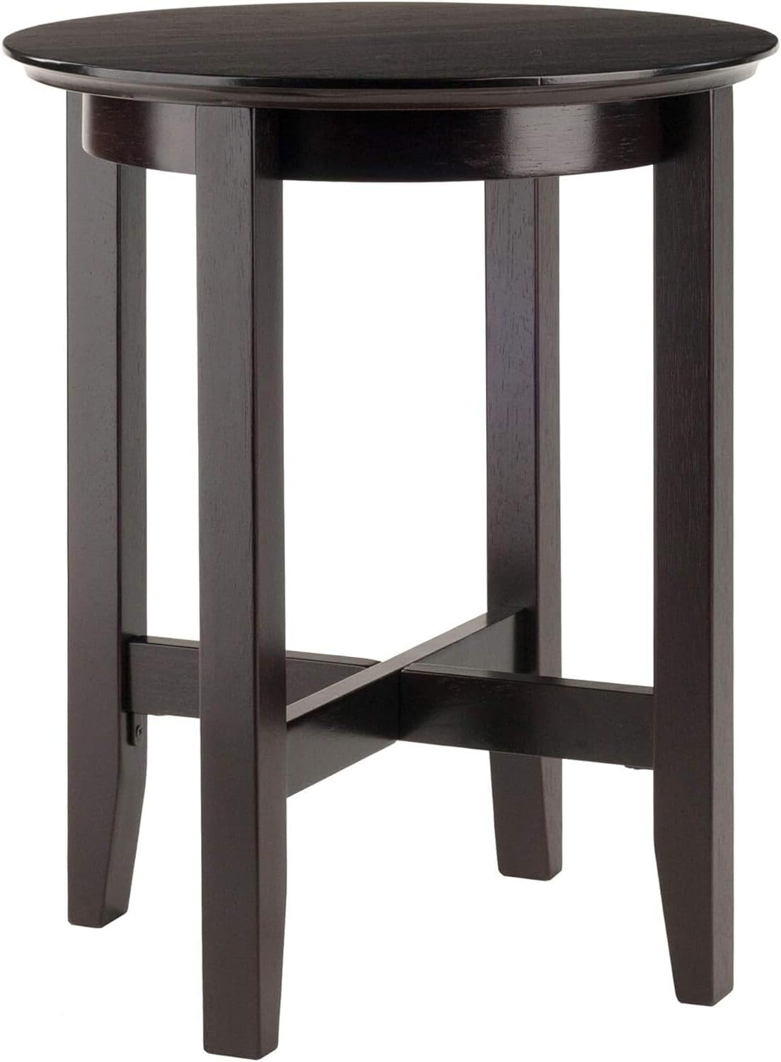 HomeStock Boldly Bohemian End Table - Artistic Design with Rich Espresso Finish, Perfect Accent Piece for Eclectic or Contemporary Interiors