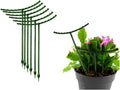 Belit 8 Pack Plant Supports for Small Plants, Garden Flowers Green Plant Support Ring, Planter Support Ring for Schlumbergera, Clivia, Succulents, 5.5" Wide x 5.9" High