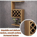 Modern Multifunctional Wine Rack, Practical Multi-Layer Wall Wine Rack, Bar Wall Decor, Suitable for Bar, Restaurant, Living Room(White)
