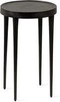 Kate and Laurel Rava Modern Metal Round Side Table, 14 x 14 x 22, Black, Cast Aluminum Accent Table for Use as Indoor Plant Stand or Living Room Decor Piece