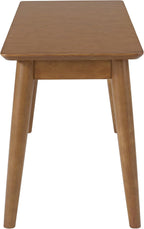 Alaterre Furniture Calais Dining – Mid Century Modern 46-Inch Solid Wood Dining Bench – Entryway Bench with Minimalist Design for Entryway, Dining Room, Kitchen, or Bedroom (Warm Pecan Finish)