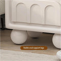 Nightstand, Night Stand, Bedside Table W/2 Wooden Drawers Modern Night Stand W/Spherical Cabinet Feet