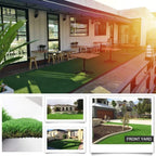 Petgrow Luxurious Artificial Grass Realistic Turf 6 X 74 Feet,1.57 Inch Pile Height Ultrathick Indoor/Outdoor Dog Fake Faux Grass,Synthetic Grass Rug Garden Landscape Patio,Drainage Holes