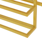 Modern Wall Mounted Wine Rack, Geometric Gold Steel Wine Storage Shelf with 8 Bottles Capacity, Home Decoration for Home Bars, Living Room, Kitchens, Restaurants