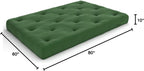 Nirvana Futons Extra Thick Premium 10-Inch Queen Futon Mattress, Hunter Green Twill - Made in USA