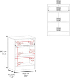 DEPOT E-SHOP 24" Barbados Pantry Cabinet 33" H with Top Drawer, Double Doors and Interior Shelves, Dark Walnut – Tall Kitchen Storage & Pantry Organization