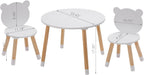 UTEX Kids Wood Table and Chair Set and Kids Sling Bookshelf