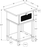 Monarch Specialties I 3842 Accent Table, 2 Tier, End, Nightstand, Side Table, Bedroom, Living Room, Natural Laminate