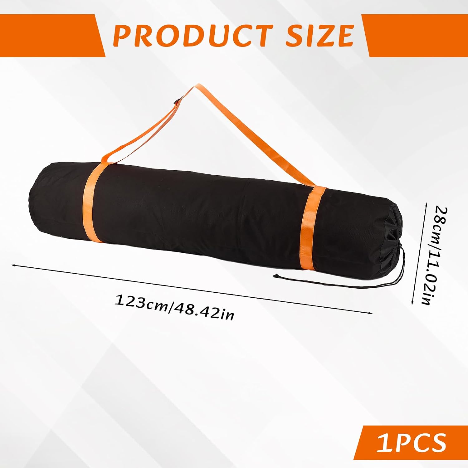 48" x 11" Large Camping Chair Storage Bag, 600D Oxford Cloth Chair Replacement Bag with Adjustable Shoulder Straps, Heavy Duty Carry Sack for Lawn Fishing Hammock Tent Yoga Mat