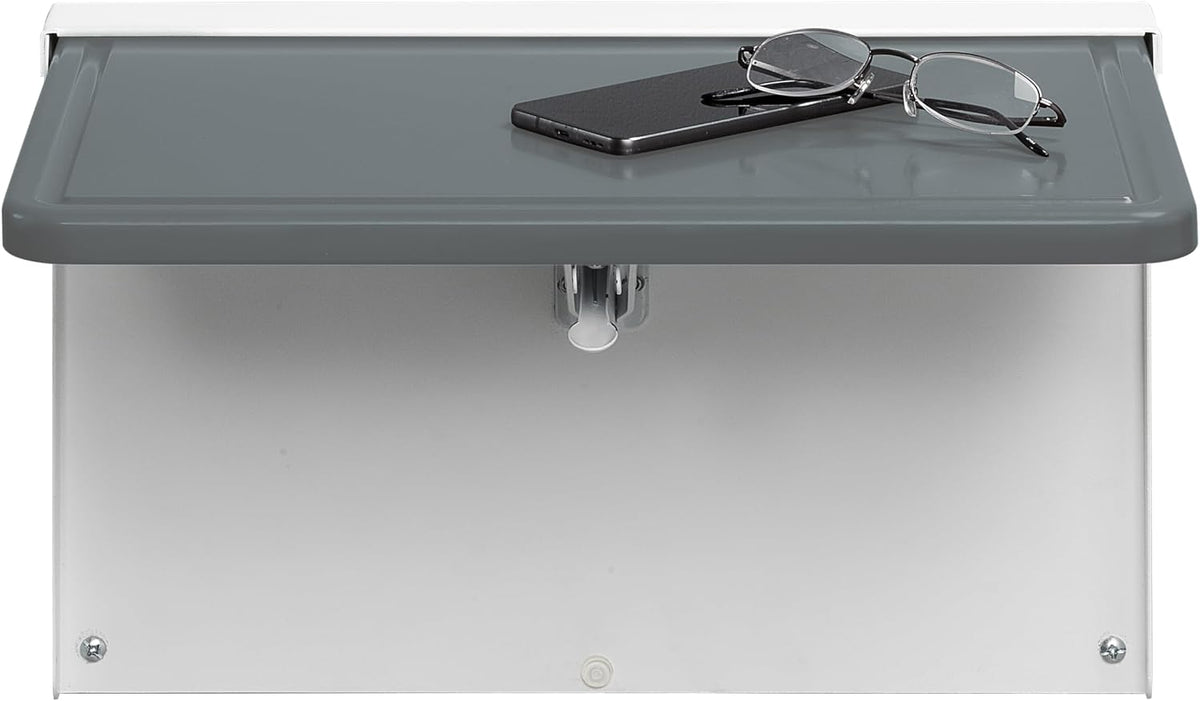 Carstens WALLAdesk™ Mini Wall Mounted Desk - Surf, 16.87 x 10.62, Durable, Professional Grade Murphy Desk for Healthcare, Home, Office, Schools - Compact, Slim Wall Mounted Folding Table