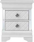 Sophisticated Silver Champagne Nightstand,for Small Spaces