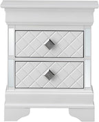 Sophisticated Silver Champagne Nightstand,for Small Spaces
