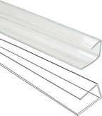10 PCS Polycarbonate Greenhouse U Connector Profile 4ft Length Fits 0.32’’ & 0.4’’ Twin-Wall Polycarbonate Panels Duty Dust Rain & Moisture Protection Durabler (U-Clip 4' × 0.71’’ × 0.4’’)
