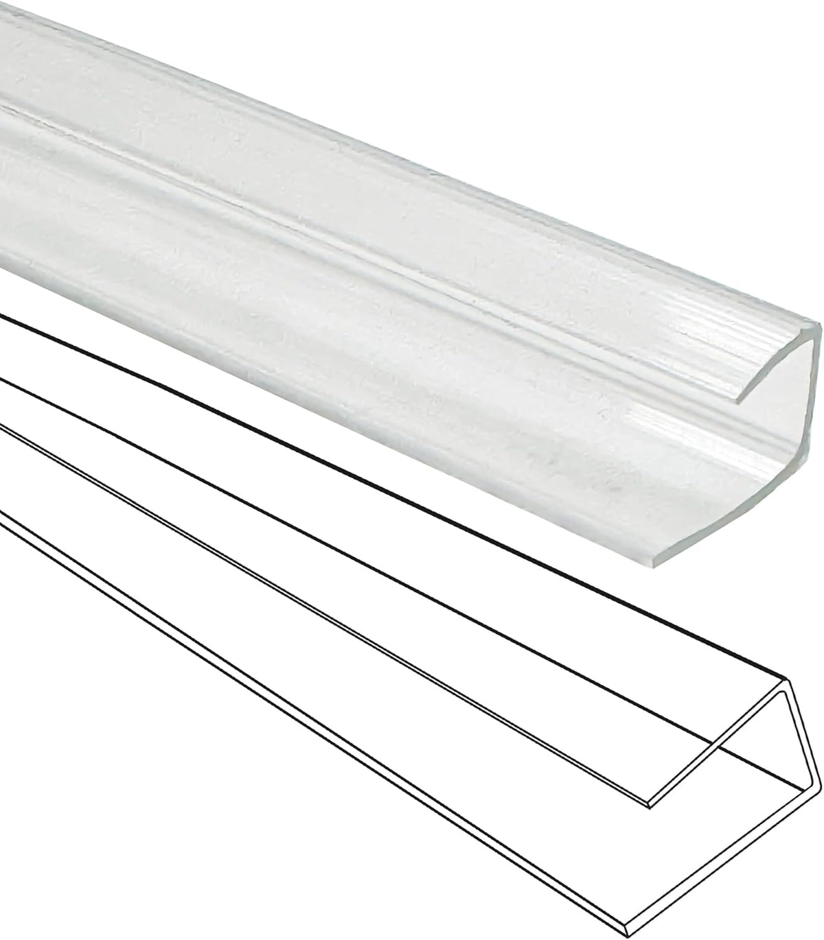 10 PCS Polycarbonate Greenhouse U Connector Profile 4ft Length Fits 0.32’’ & 0.4’’ Twin-Wall Polycarbonate Panels Duty Dust Rain & Moisture Protection Durabler (U-Clip 4' × 0.71’’ × 0.4’’)
