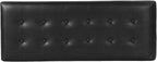 Spatial Order 46" Tufted Storage Bench - Black Faux Leather