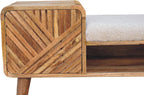 Furniture Solid Wood Boucle Carved Telephone Table