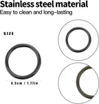 10 Pcs Black Napkin Rings - Metal Napkin Ring(Round) Stainless Steel Napkin Rings for Table Settings Wedding Christmas Party Dinner Table