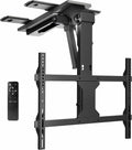VIVO Black Electric Ceiling TV Mount for 37 to 70 in Screens, MOUNT-E-FD75C | Large Motorized Flip Down TV Mount, Pitched Roof VESA Mount, Heavy Duty Steel, App and Voice Control, Holds 99 lbs