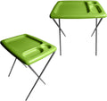 Folding TV Tray Table, Portable, Sturdy, Bright Green (Set of 2)
