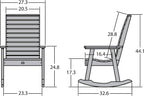 highwood Weatherly Rocking Chair, Coastal Teak