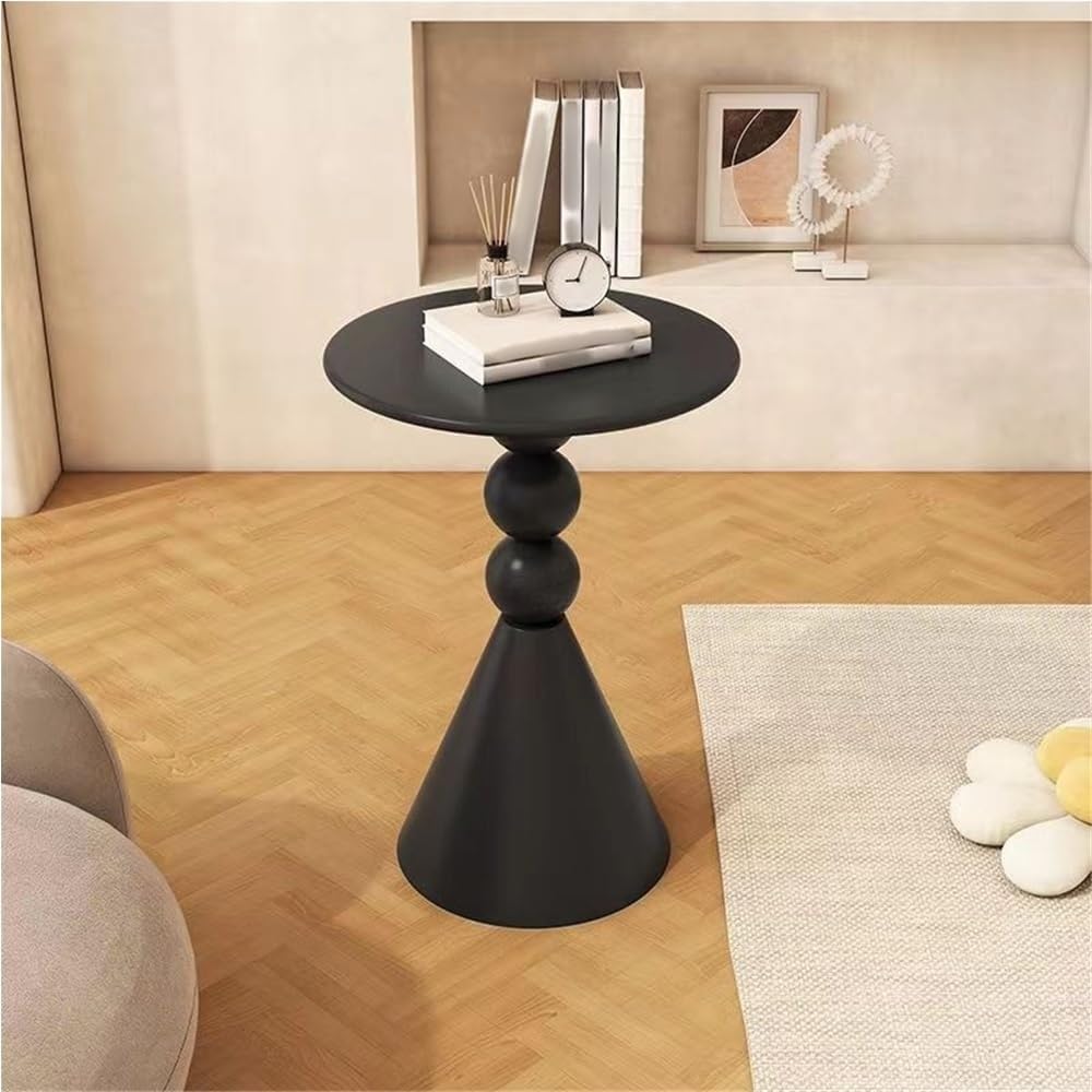 Modern Side Tables, Small Apartment Coffee Table, Iron Design Round End Tables, Suitable for Balcony Living Room, Bedroom Night Stand