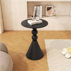Modern Side Tables, Small Apartment Coffee Table, Iron Design Round End Tables, Suitable for Balcony Living Room, Bedroom Night Stand