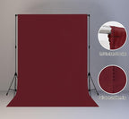 Wine Red Backdrop 5x7FT Screen Backdrop for Photography Photo Booth Photoshoot Background Screen Video Recording Parties Curtain