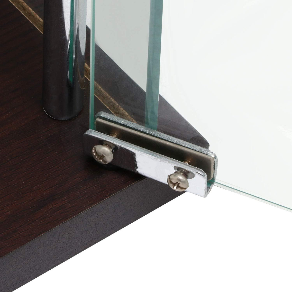 Fuji Boeki 96049 Collection Case, Figure Case, 3 Tiers, Width 16.7 x Depth 14.4 x Height 33.9 inches (42.5 x 36.5 x 86 cm), Brown, Tempered Glass, Full Glass,