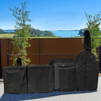 CT Copper Tailor Outdoor Kitchen Corner Cabinet Cover Black, Heavy duty Waterproof 600D Oxford