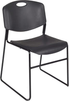 HomeStock Global Glam 42" Square Lounge Table Cherry/Black with 4 Nesting Chairs, Black - Ergonomic Breakroom Furniture Set for Staff Break Room, Tables & Chair, Breakroom Set
